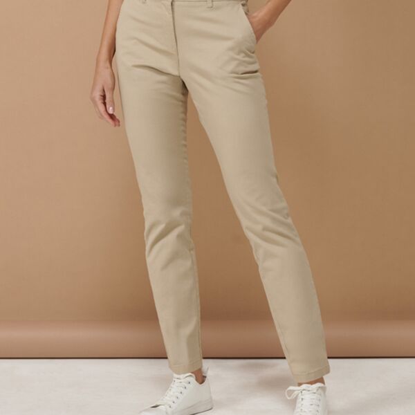 Henbury Ladies Stretch Chino Trousers Thumbnail