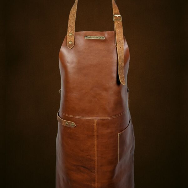 Classic Leather Apron Rustic Neck & Waist Strap Thumbnail